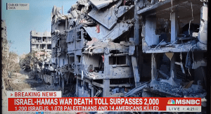 Israel-Hamas war death toll surpasses 2,000.